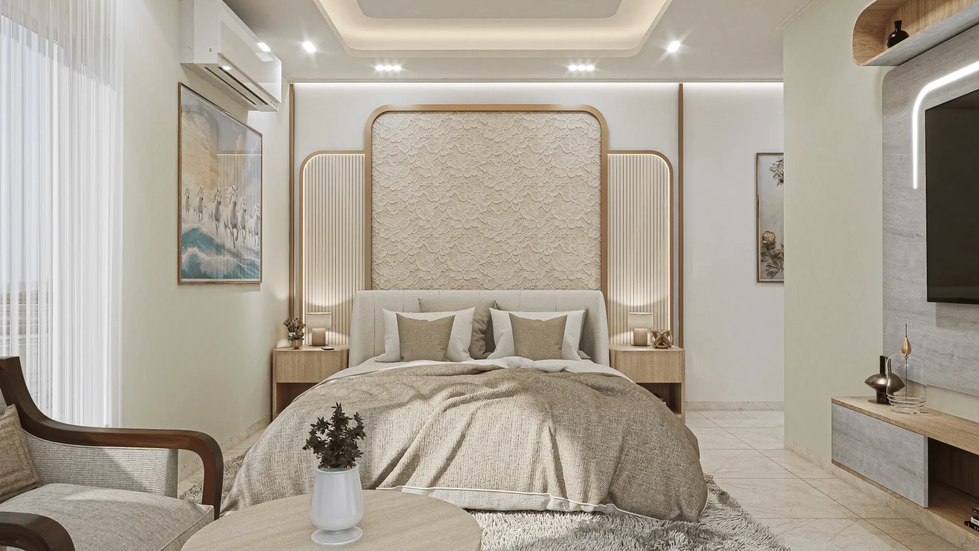 A light, contemporary Studio Contour living interior