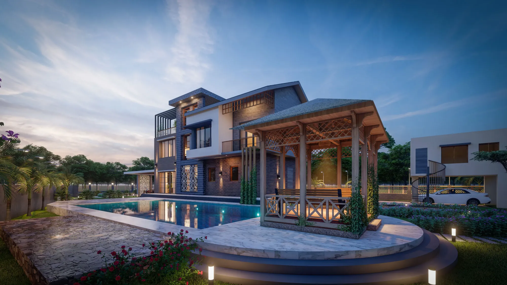 Sonarpur Contemporary Bungalow Residential Project, by Studio Contour